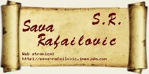 Sava Rafailović vizit kartica